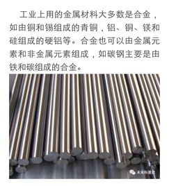 金属材料分为黑色和有色,新型金属材料得到迅速发展